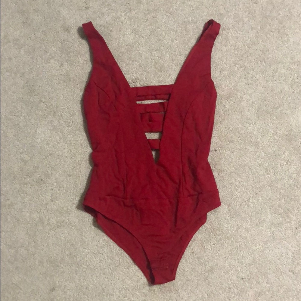 Sexy red bodysuit from Charlotte Russe